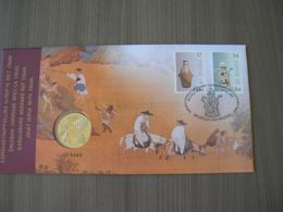 BELG.2001 3008/09 China Pottery JOINT ISSUE Numisletter TB, Muntbrief - Numisletter