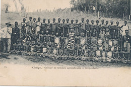 Congo Groupe De Femmes Agricultrices Leopoldville Slavery Esclavage Colon Belge Colonist Undivided Back - Kinshasa - Léopoldville