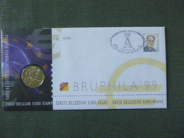 BELG.1999 2840 1e EURO Zegel Albert II MVTM Monarchie Numisletter TB, Muntbrief - Numisletters