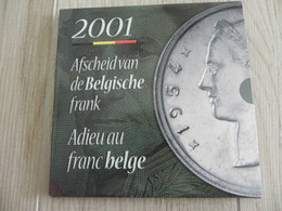 Mint Set Adieu Au Franc Belge 2001 - 11 Monnaies - Uncirculated