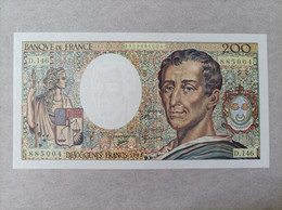 Billete De Francia De 200 Francs, Año 1992, UNC - 200 F 1981-1994 ''Montesquieu''