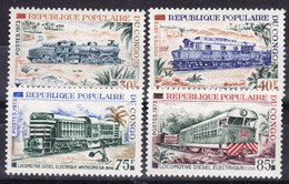 Congo 1973 Railway Trains Mi#379-382 Mint Never Hinged - Ungebraucht