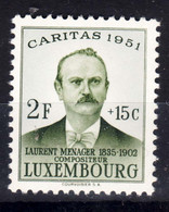 Luxembourg 1951 Mi#485 Mint Hinged - Ongebruikt