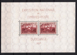 Luxembourg 1937 Mi#Block 2 Mint Hinged - Ongebruikt
