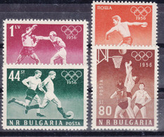 Bulgara 1956 Olympic Games Mi#998,999,1000,1001 Mint Never Hinged - Ongebruikt