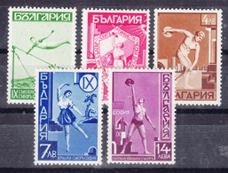 Bulgara 1939 Sport Mi#360-364 Mint Hinged - Unused Stamps
