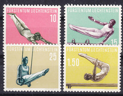 Liechtenstein Sport 1957 Gymnastics Mi#353-356 Mint Hinged - Ongebruikt