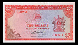 # # # Ältere Banknote Rhodesien 2 Dollars 1979 UNC- # # # - Rhodesia