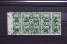 FRANCE - Bloc De 10 Exemplaires Du Taxe Gerbe De Blé 1fr, Oblitération De Paris En 1964 - L 128760 - 1960-.... Used