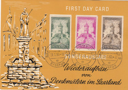 SAAR. FDC. 29 10 56.  WIEDERAUFBAU - FDC