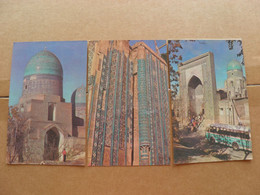 3 Cards Post Card Uzbekistan Samarkand Shakhi-zindeh Ensemble - Uzbekistan