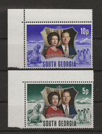 South Georgia, 1972, SG 36 - 37, Complete Set, MNH (the Frames Are Hinged, But Not The Stamps) - South Georgia