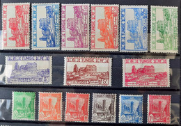 France Ex-colonie Tunisie 1939/41 N°206/222 Sauf N°206 Et 217 *TB Cote 36€ - Unused Stamps