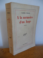 A LA MEMOIRE D'UN ANGE De Gabriel Veraldi (1953)  Editions NRF/Gallimard - Autres