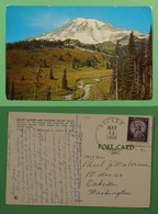 1959 Cancelled PC Washington Rainier National Park Mount Rainier And Paradise Valley Mont Montagne Mountain - Tacoma