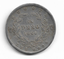 COLOMBIE - 1 PESO 1864 ARGENT - Colombia