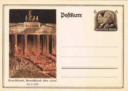 46200. Entero Postal ALEMANIA Reich, 6 Pf, 1933. Hitler And Hindenburg. Purta Brandenburg - Entiers Postaux