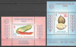 Indonesia 1968 Mi Blocks 13-14 MNH FRUITS - Indonésie