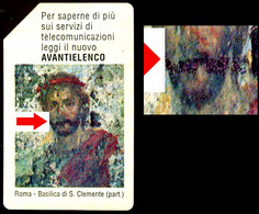 G 191 C&C 2248 SCHEDA TELEFONICA USATA AVANTIELENCO VARIANTE STRISCIA ROSSA - Erreurs & Variétés