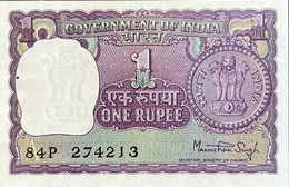 India 1 Rupee, P-77x (1980) - UNC - India