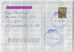 Brazil 2010 Cover From Brasília To Florianópolis Stamp RHM-833 Painting Marcel Gontrau By Cândido Portinari - Brieven En Documenten