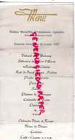 16- CHALAIS- RARE MENU CAISSES MUTUELLES ASSURANCES AGRICOLES-26 JANVIER 1959-HOTEL DE LA PAIX - Menükarten