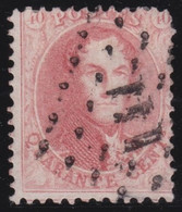 Belgie   .    OBP   .   16  .  Perf. 12½    .    O   .    Gebruikt   .   /    .   Oblitéré - 1863-1864 Medallions (13/16)