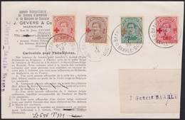Belgie   .    OBP   .     150/153 Op Briefkaart  (2 Scans)    .    O   .    Gebruikt   .   /    .   Oblitéré - 1918 Red Cross