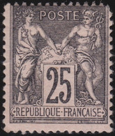 France . Y&T .    97  (2 Scans)      . *    .    Neuf Avec Gomme D' Origine Et Trace De Charnière - 1876-1898 Sage (Type II)