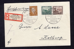 Dt. Reich Mischfrankatur Mi. Nr. 446 + 449 Einschreiben Sost Iposta Berlin 1930 - Sonstige & Ohne Zuordnung