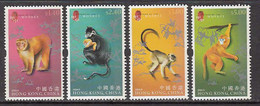 2004 Hong Kong Year Of The Monkey SILVER  Complete Set Of 4 MNH - Nuevos