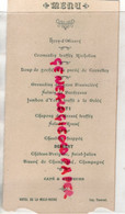 13- AIX EN PROVENCE- RARE MENU CARTONNE HOTEL DE LA MULE NOIRE-4 RUE DE LA CEPEDE-IMPRIMERIE TACUSSEL -CHATEAU PREIGNAC - Menükarten