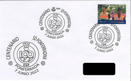 SPAIN. POSTMARK. 100th ANNIV. PONFERRADINA SPORTS SOCIETY. SOCCER. FOOTBALL. PONFERRADA 2022 - Maschinenstempel (EMA)