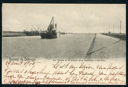 CPA - Carte Postale - Belgique - Souvenir De Zeebrugge - Le Chenal Et La Grande Grue - 1900 (CP21228) - Zeebrugge