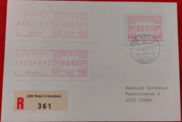 ATM / METER / Distributeur / SCHALTERLABEL 05.06.1980 BASEL 2 Recommandé - Automatic Stamps