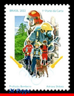 Ref. BR-V2022-04 BRAZIL 2022 - PROFESSION: FIREFIGHTER,, STAMP WITH EMBOSSED, MNH, FIRE FIGHTERS  PREVENTION 1V - Unused Stamps