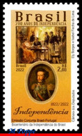 Ref. BR-V2022-09 BRAZIL 2022 - HISTORY, 200 YEARS INDEPENDENCE,, WITH PORTUGAL, D.PEDRO I, MNH,1V - Unused Stamps