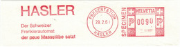 Hasler Frankierautomat Neue Massstäbe Presentation 1961 Specimen Muster - Affranchissements Mécaniques