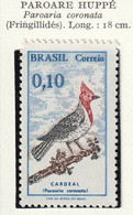 BRESIL - Faune, Oiseau, Paroare Huppé, Cardeal - Y&T N° 859 A - 1968 - MNH - Unused Stamps