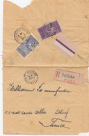 LETTRE DAHOMEY. RECOMMANDE. OUIDAH. 1926 . POUR LA FRANCE - Covers & Documents