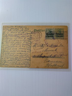 Belgium.german Occup.pstat Card Ovpt+ Additional 1915 To Holland From Bruxelles  E7 Reg Post Conme - Ocupación Alemana