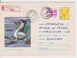 BIRD BIRDS PELICANS FISH  ROMANIA STATIONERY - Pélicans