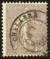 YT 133 Rare Cachet Chalabre (Aude) 1903-24 Semeuse Fond Ligne (côte Timbre 7 Euros) France – Phil - 1903-60 Sower - Ligned