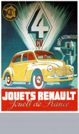 RENAULT JOUET 4CV  Renault  CIJ   VOITURE Automobile Française N° 7  éditions Centenaire .  (Recto-verso) - Turismo