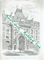 DESSIN 1898 PARIS 4° CASERNE DES CELESTINS GARDE REPUBLICAINE BOULEVARD HENRI IV RUE DE SULLY RUE DE L ARSENAL - Parijs