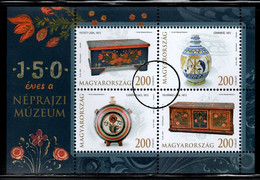 HUNGARY - 2022.SPECIMEN  Minisheet  - 150 Years Old The Museum Of Ethnography / Painted Chest / Earthenware  MNH!!! - Proofs & Reprints