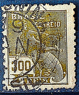 Brazil Stamp Regular Cod Rhm 302 Grandma Mercury And Globe 300 Reis Filigree N 1936 Circulated 7 1936 Circulated 7 - Usados