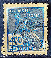 Brazil Stamp Regular Cod Rhm 303 Grandma Mercury And Globe 400 Kings Filigree N 1936 Circulated 1 1936 Circulated 1 - Usados