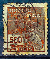 Brazil Stamp Regular Cod Rhm 304 Grandma Mercury And Globe 500 Kings Filigree N 1936 Circulated 1 1936 Circulated 1 - Usados