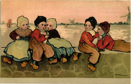 CPA - Ethel PARKINSON - Bambini Olandesi, Dutch Children, Enfants Néerlandais - NV - P032 - Parkinson, Ethel